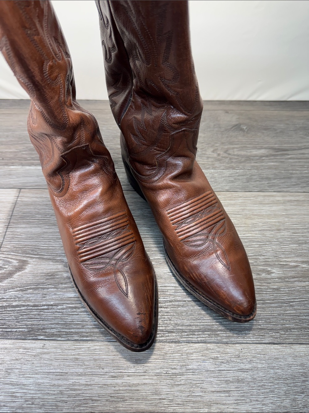 Dan post  Brown Leather Western Cowboy Boots woman’s 9 narrow (h29) - Picture 2 of 7